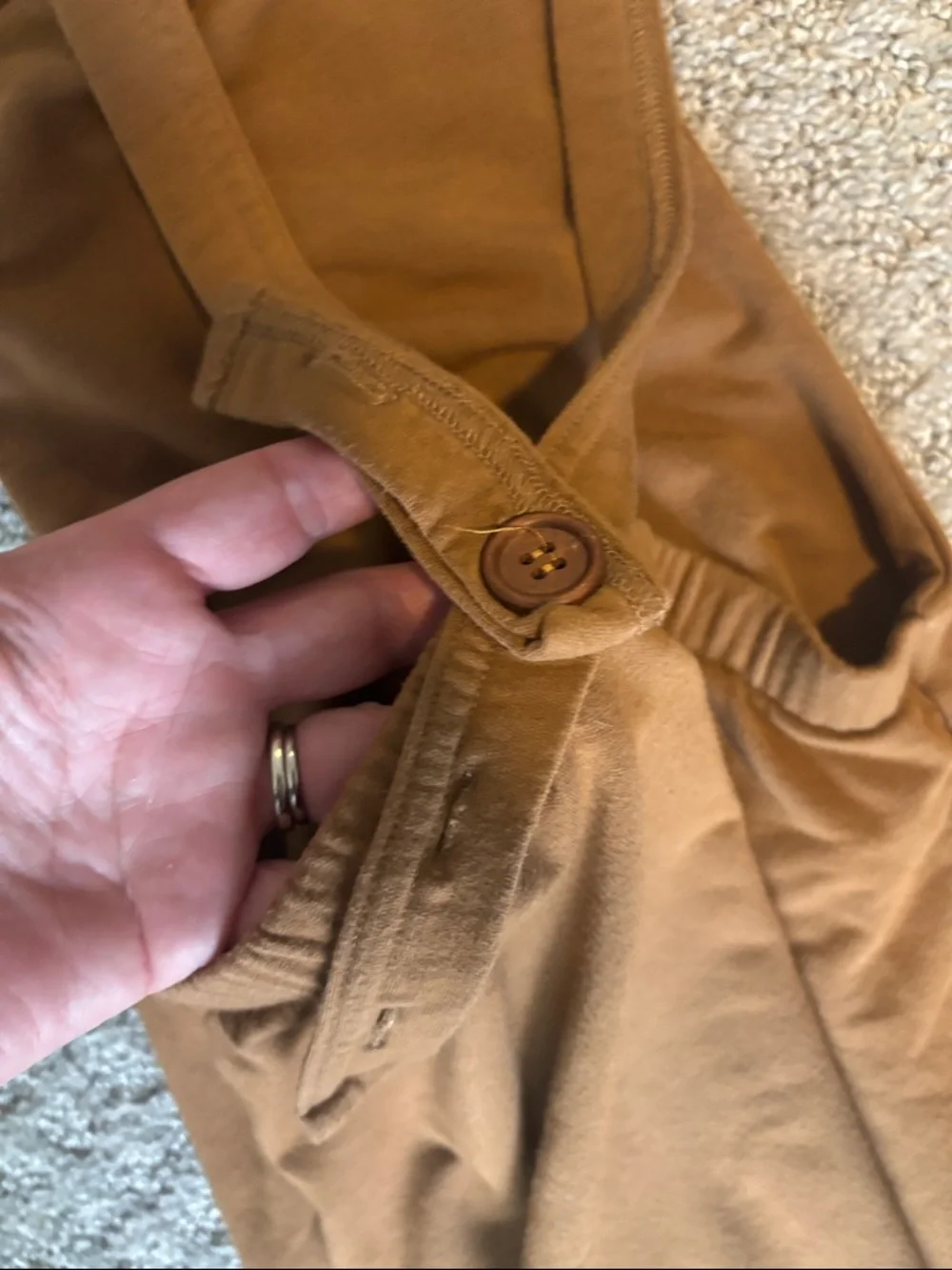 Rust Knit Overalls - Picture 3 of 4